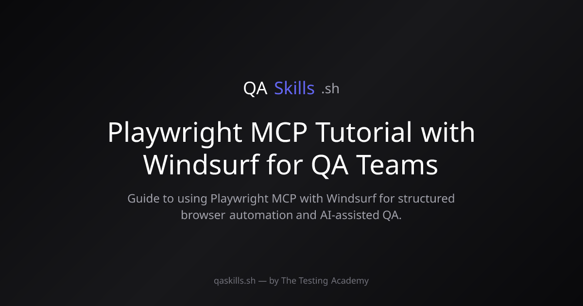 Playwright MCP Tutorial with Windsurf for QA Teams | QASkills.sh