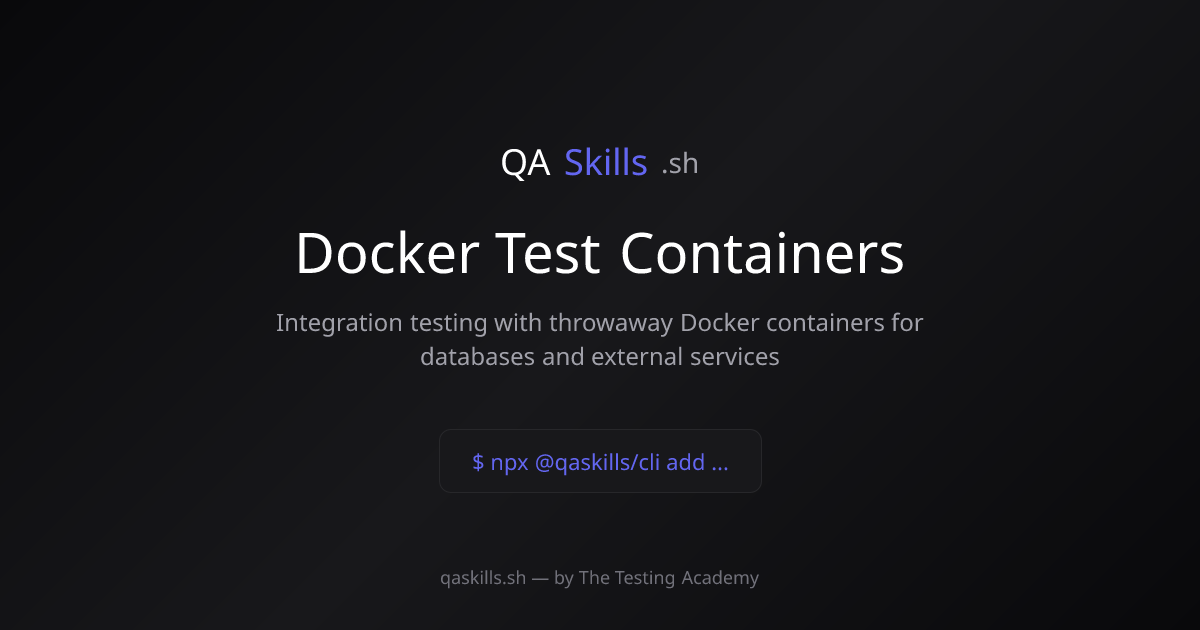 Docker Test Containers | QASkills.sh