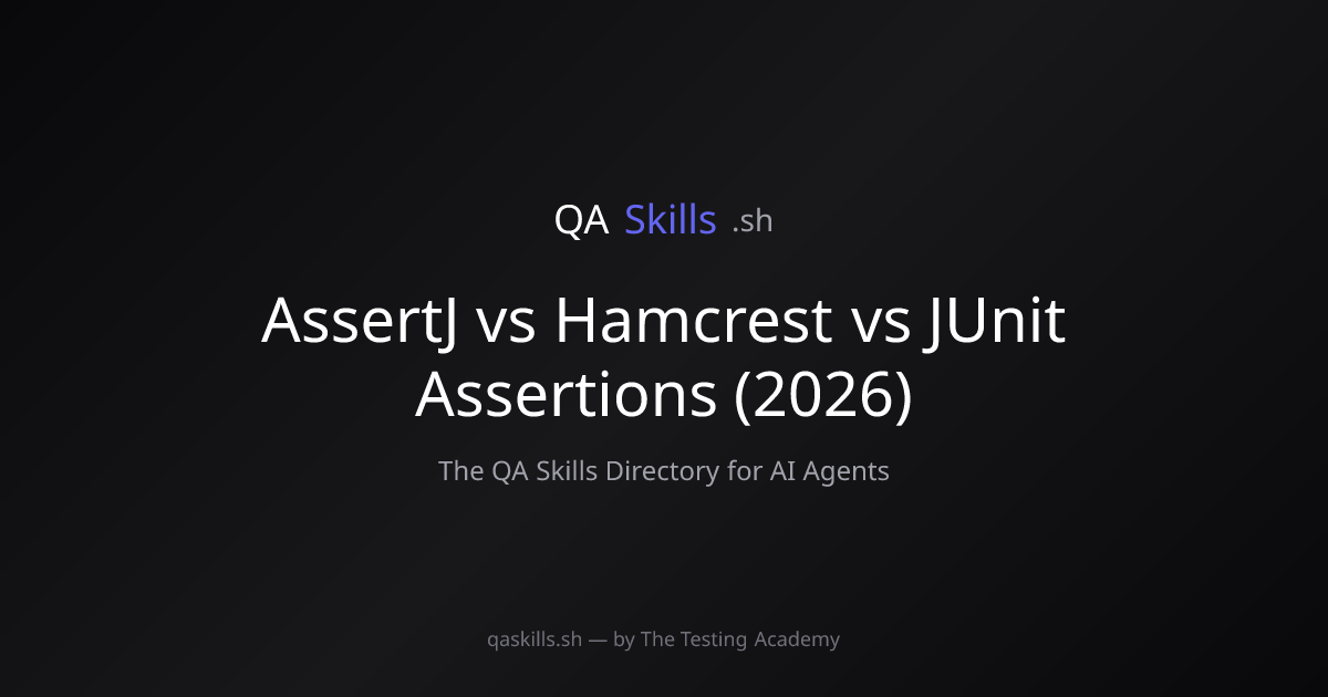 AssertJ vs Hamcrest vs JUnit Assertions (2026) | QASkills.sh