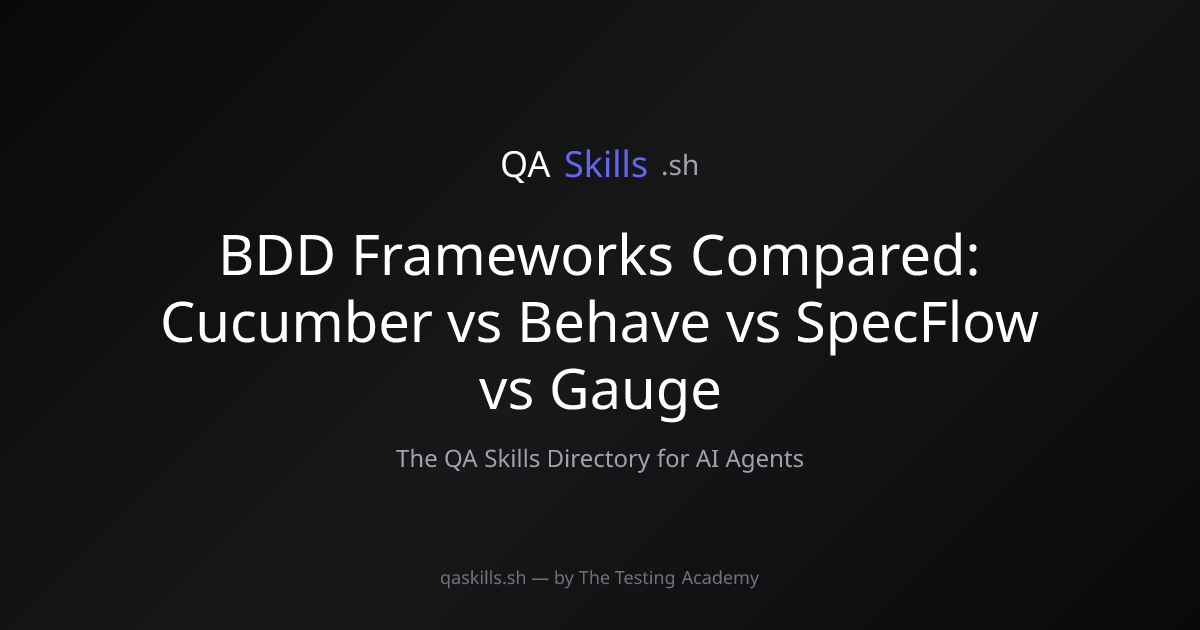BDD Frameworks Compared: Cucumber vs Behave vs SpecFlow vs Gauge ...