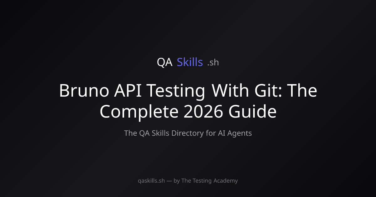 Bruno API Testing With Git: The Complete 2026 Guide | QASkills.sh