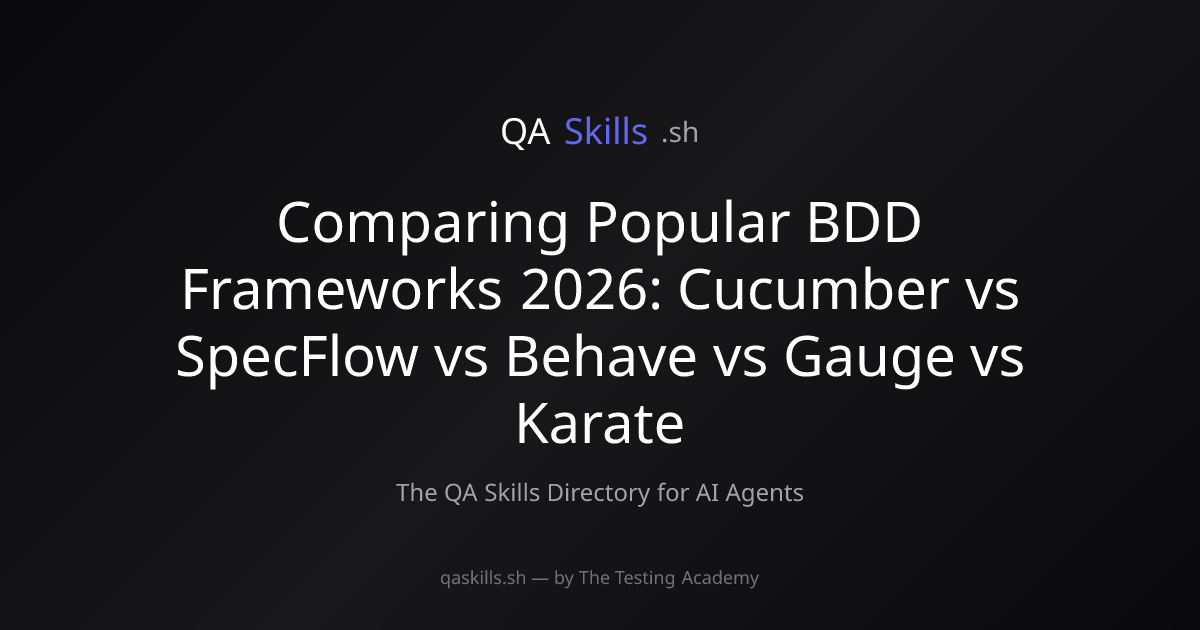Comparing Popular BDD Frameworks 2026: Cucumber vs SpecFlow vs Behave ...