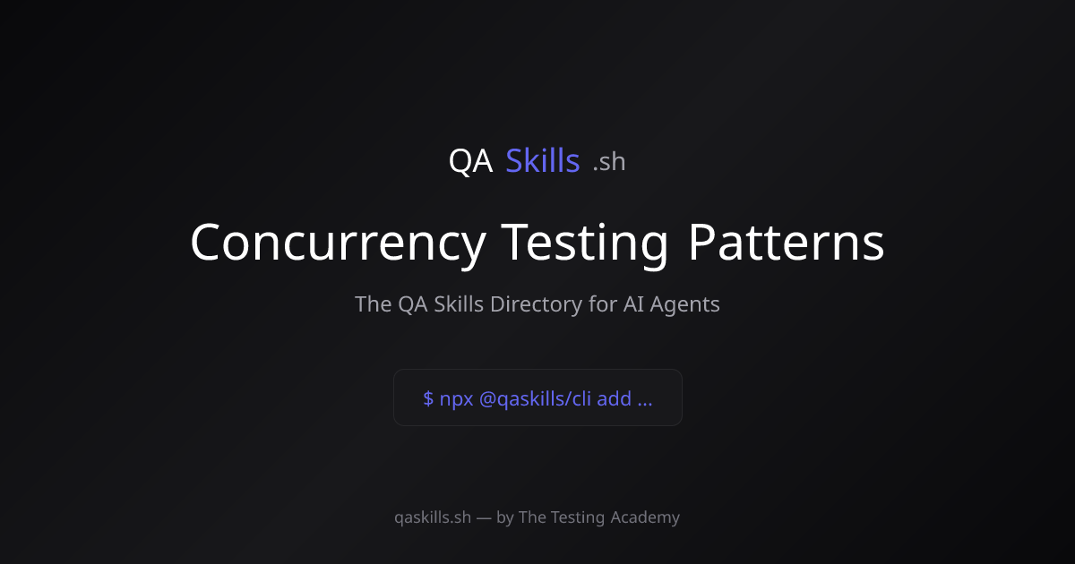 Concurrency Testing Patterns | QASkills.sh
