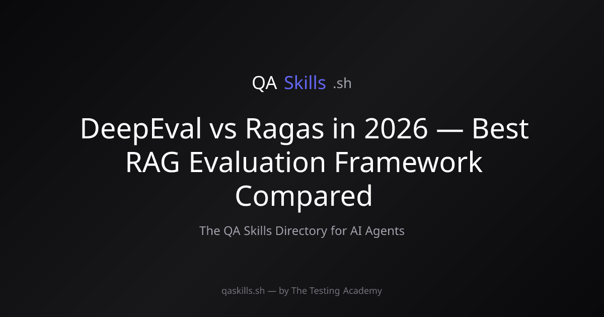 DeepEval vs Ragas in 2026 — Best RAG Evaluation Framework Compared ...