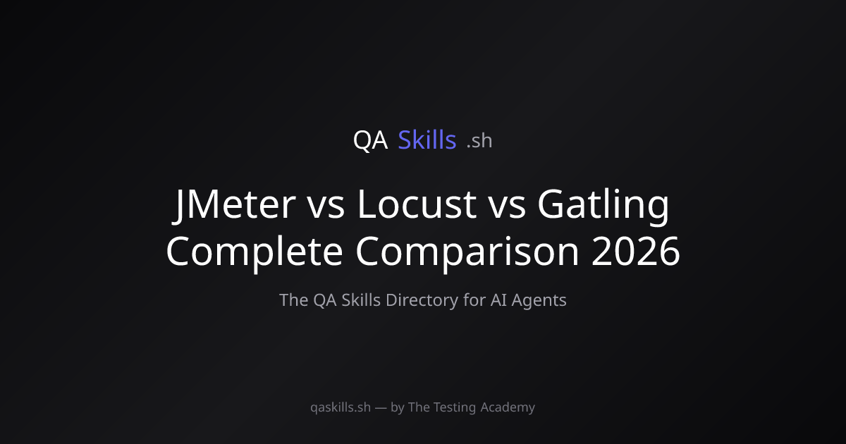 JMeter vs Locust vs Gatling Complete Comparison 2026 | QASkills.sh