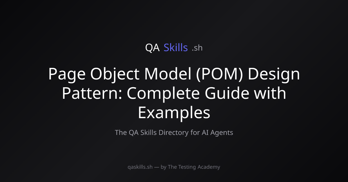Page Object Model (POM) Design Pattern: Complete Guide with Examples ...