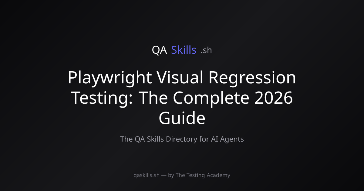 Playwright Visual Regression Testing: The Complete 2026 Guide | QASkills.sh