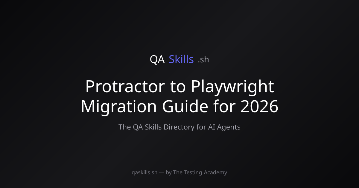 Protractor to Playwright Migration Guide for 2026 | QASkills.sh
