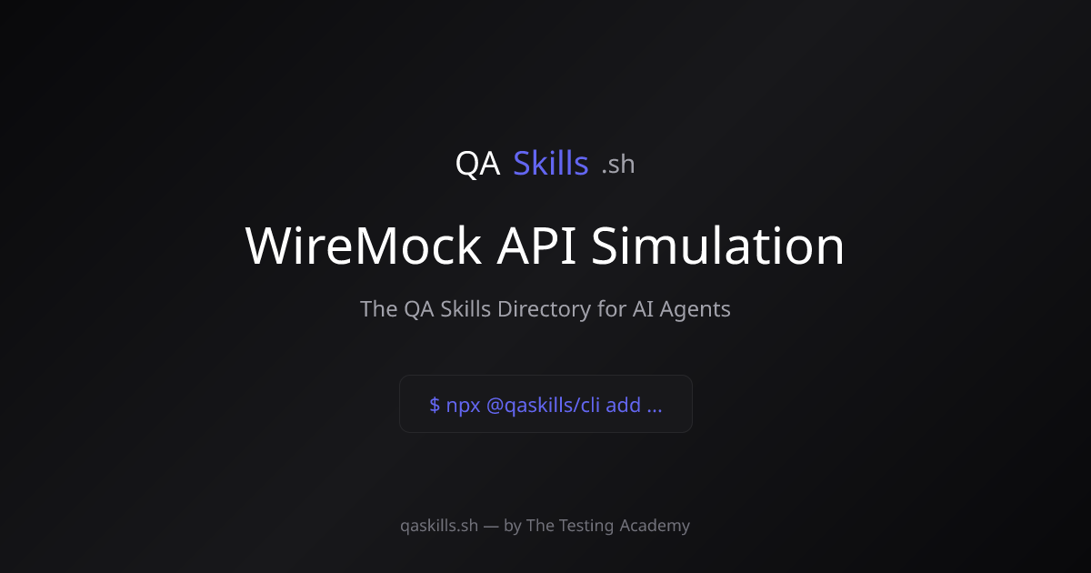 WireMock API Simulation | QASkills.sh